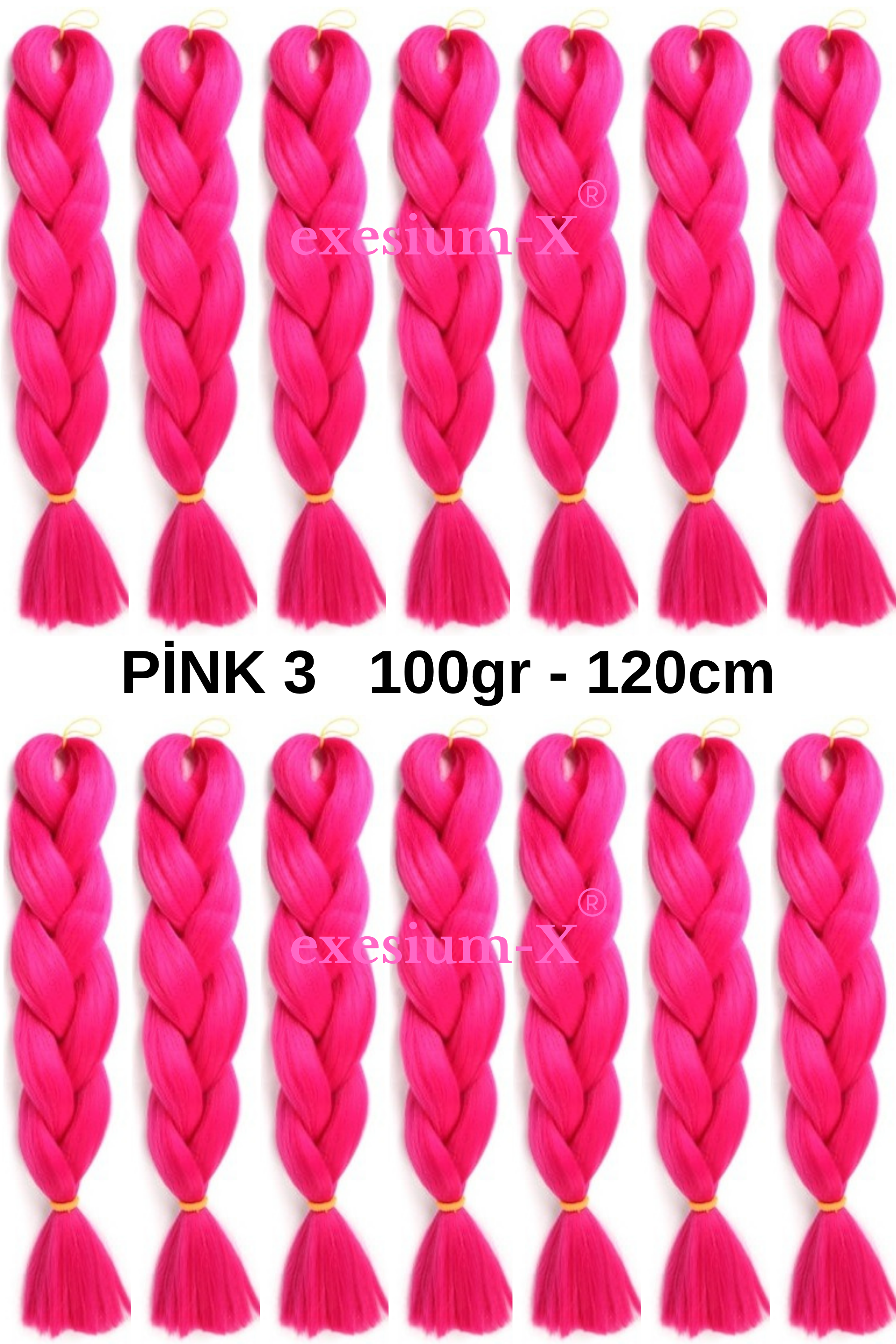 Afrika Örgüsü ve Rasta İçin Sentetik Saç 100Gr Pink3